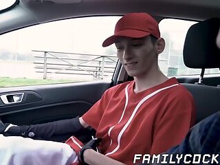 Twink enjoys every inch of stepdaddys big raw cock