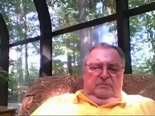 Grandpa show on webcam