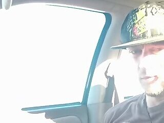 Str8 Tatted Big Dick Dude Car Cam Show